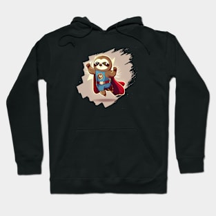 Kawaii Sloth superman Hoodie